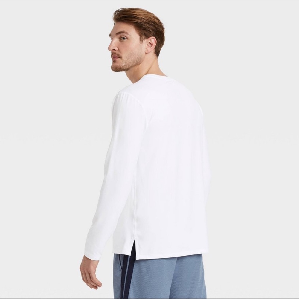 Men's Long Sleeve Performance T-Shirt - All In Motion™ True White XL